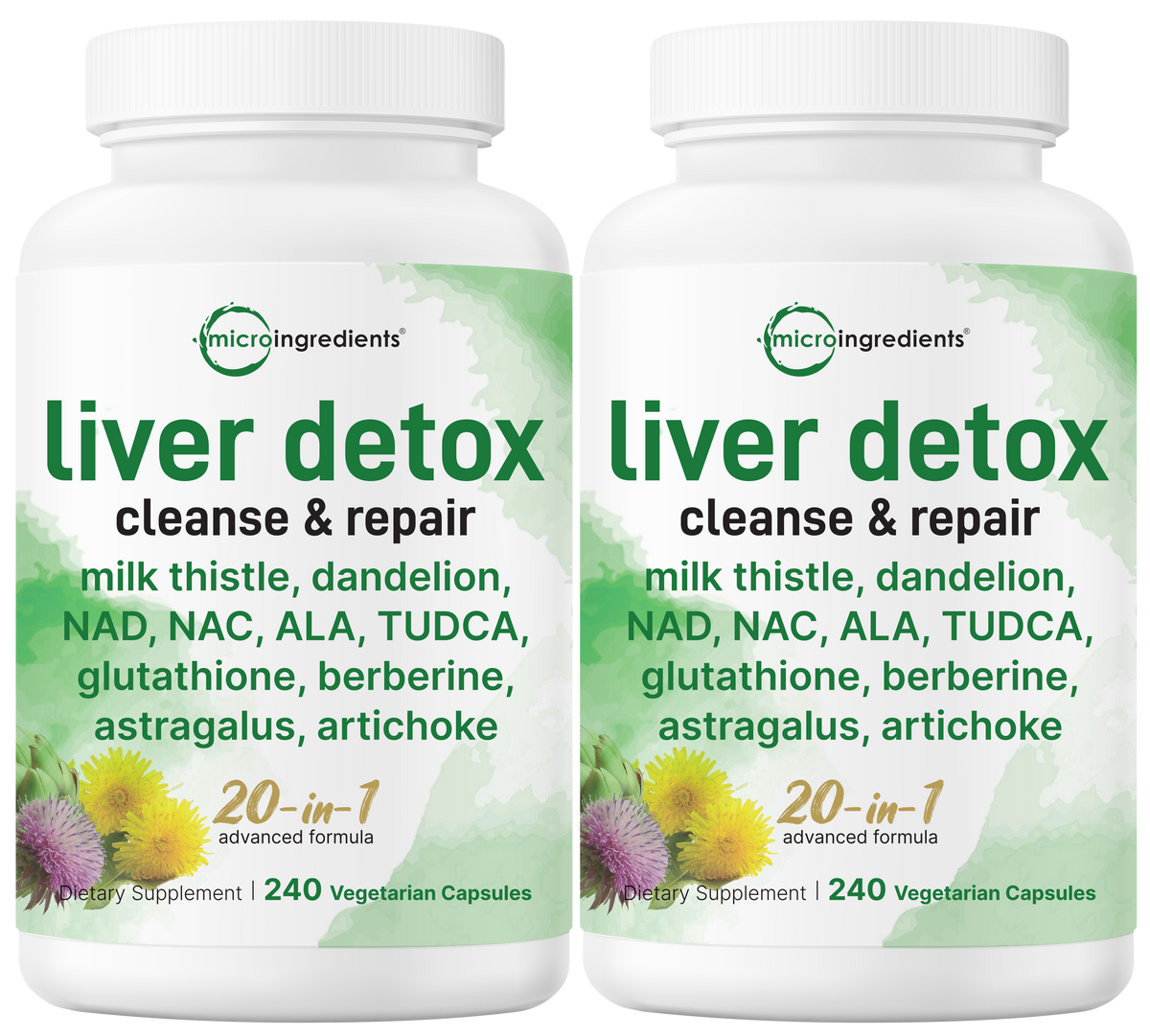Liver Detox, 480 Veggie Capsules, 20-in-1 Advanced Complex