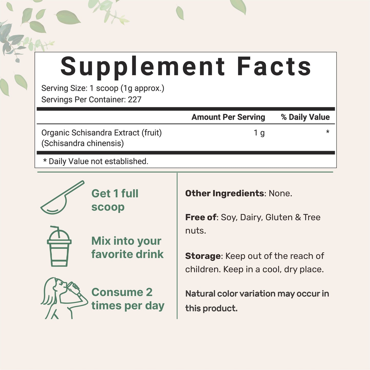 Micro Ingredients Organic Schisandra Berry Powder