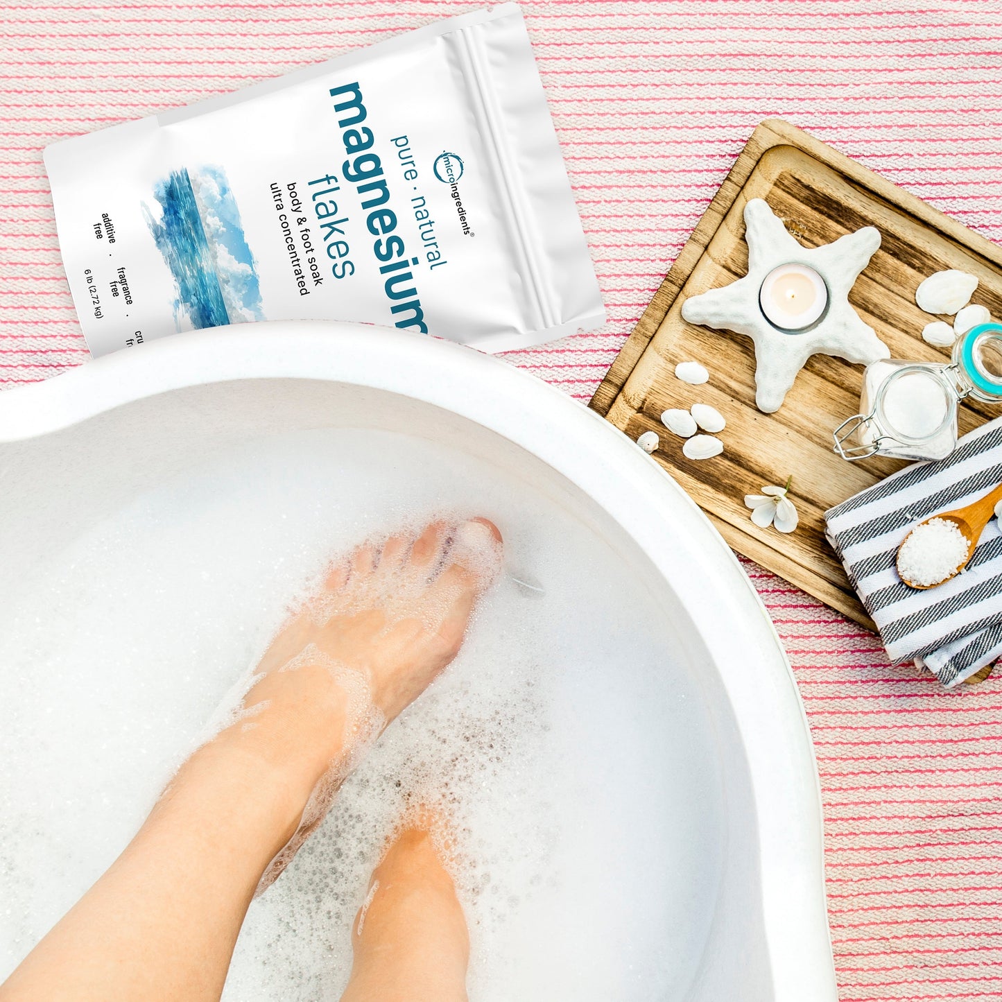 Micro Ingredients Pure Magnesium Bath Flakes 6lb