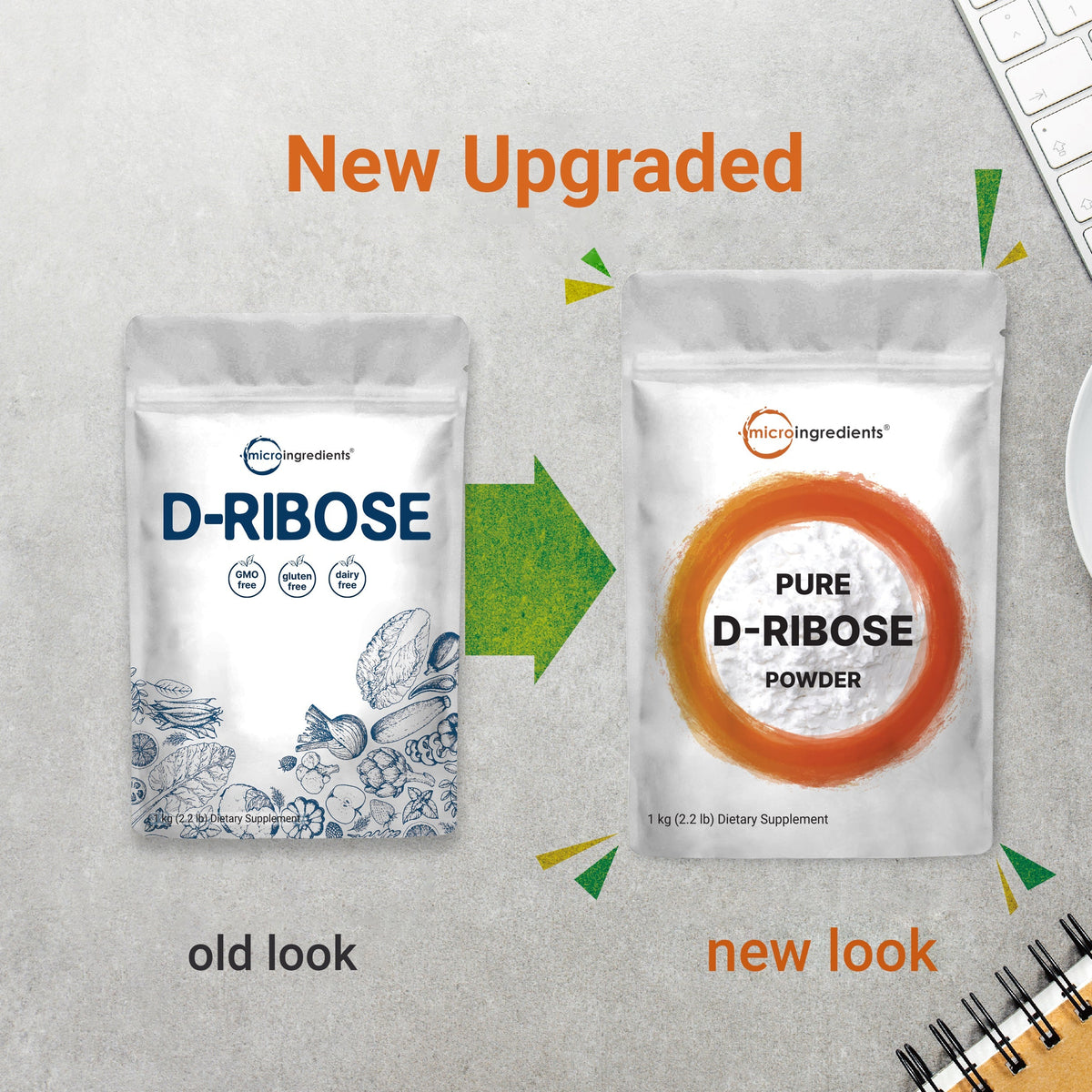 Micro Ingredients D-Ribose Powder, 1kg
