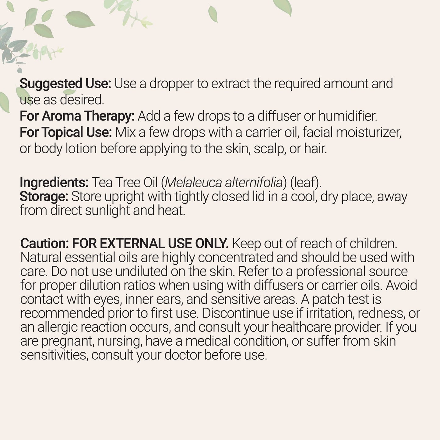 Micro Ingredients Pure Tea Tree Essential Oil 8 floz (237mL)