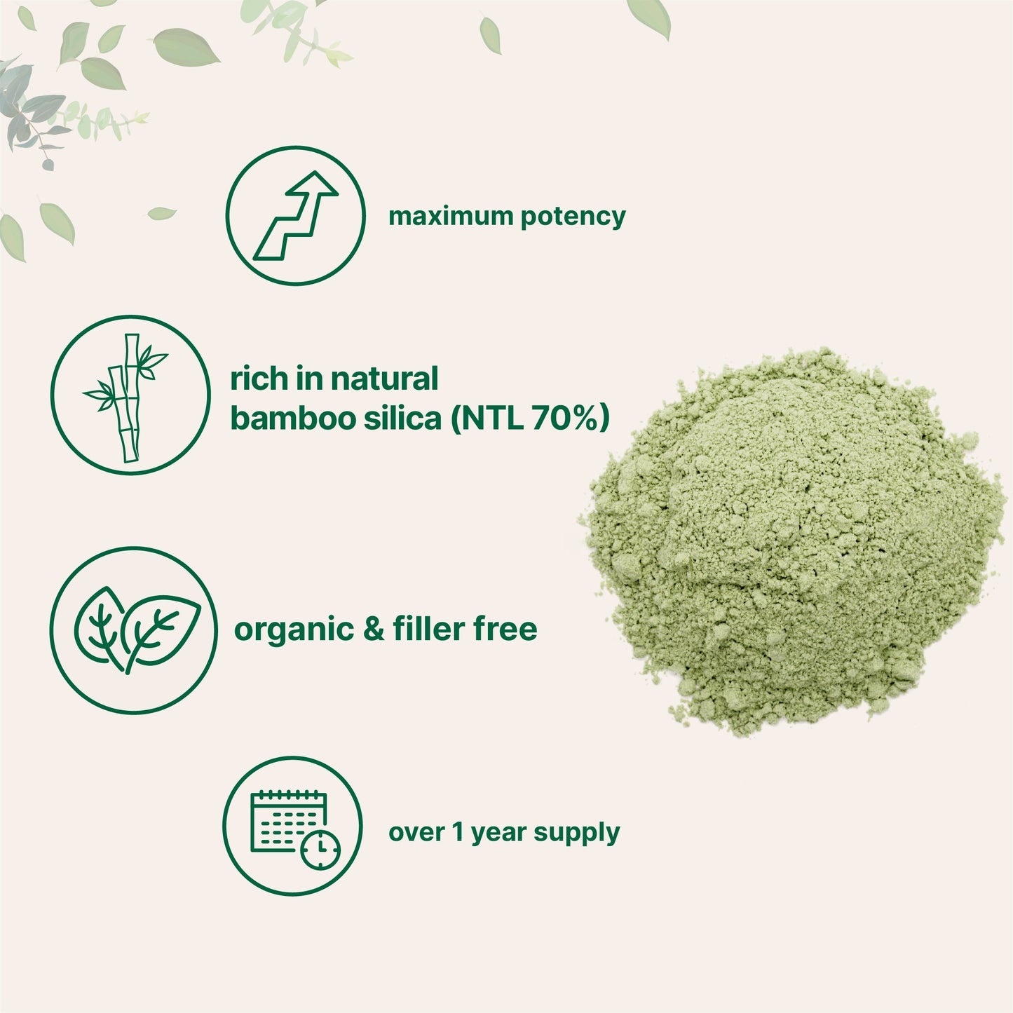 Micro Ingredients Organic Bamboo Extract Powder, 8oz