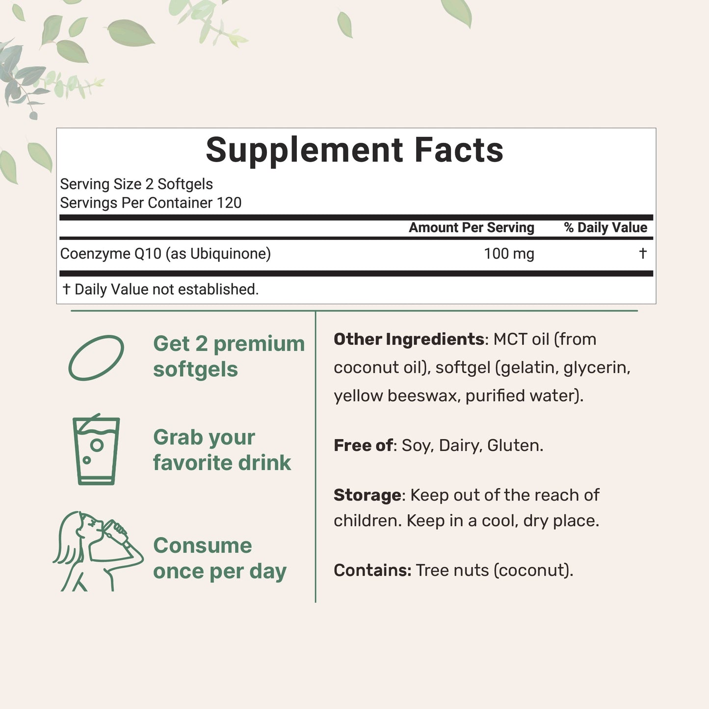 Micro Ingredients CoQ10 240 Softgels with Coconut MCT Oil