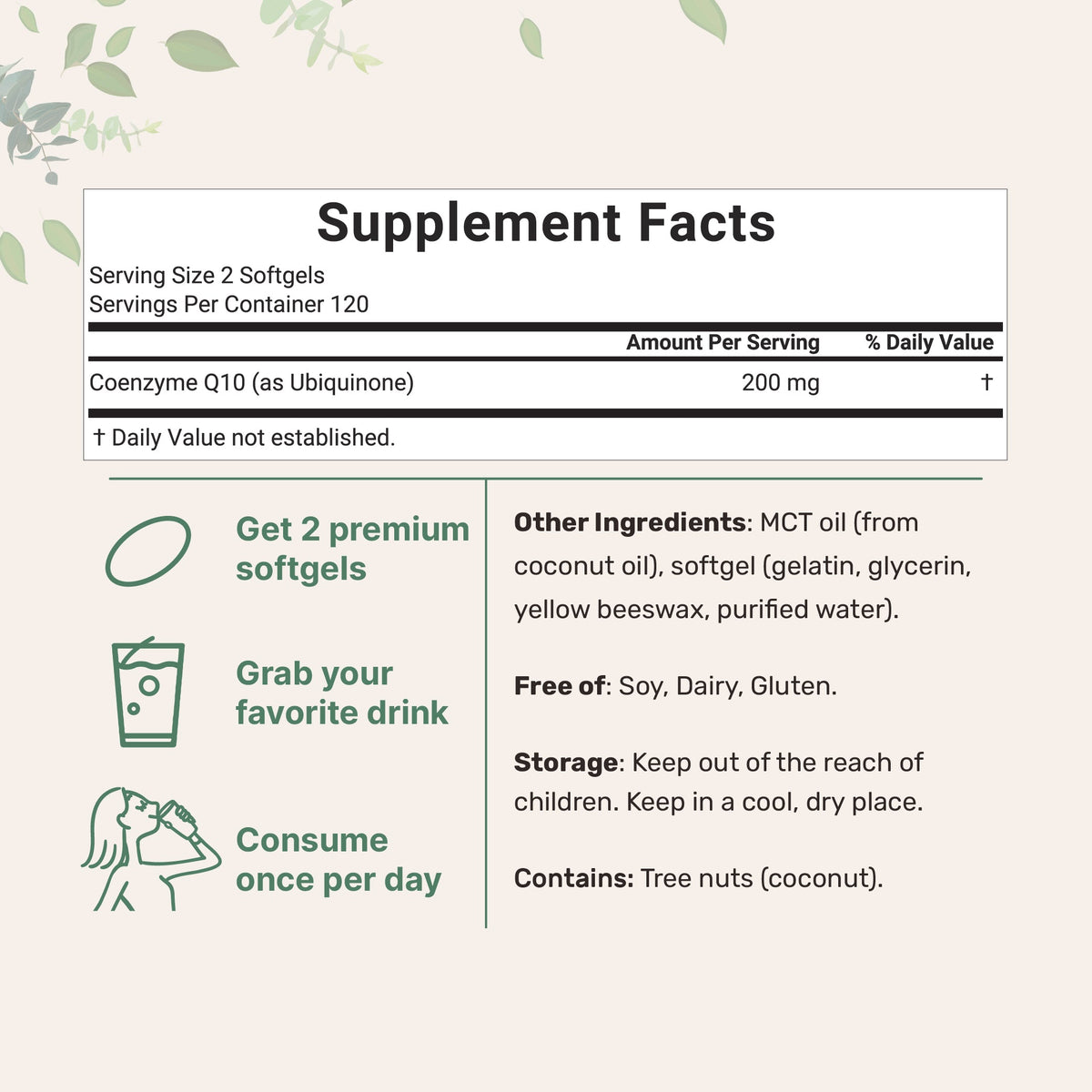 Micro Ingredients CoQ10 240 Softgels with Coconut MCT Oil