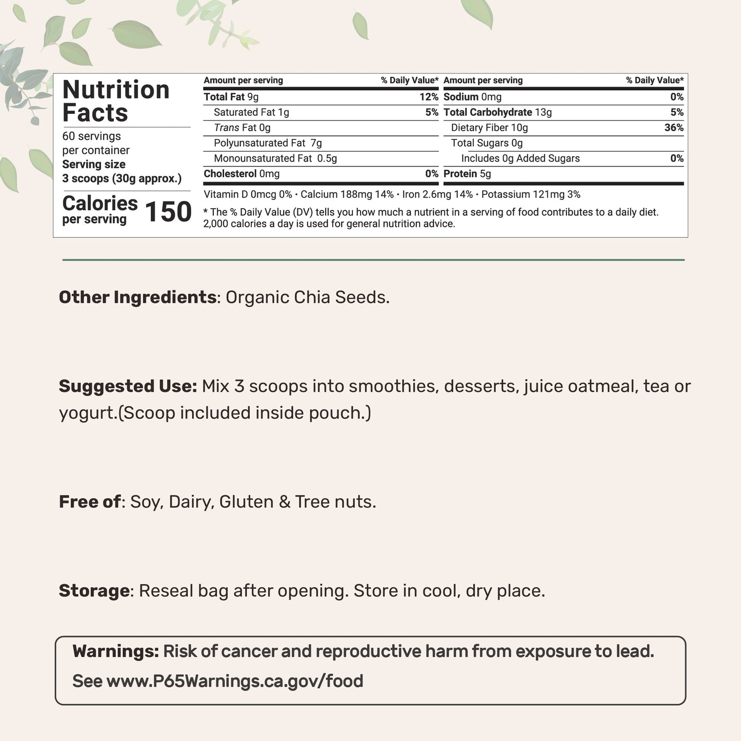 Micro Ingredients Organic Chia Seeds, 4lbs, Raw Chia Seed Source