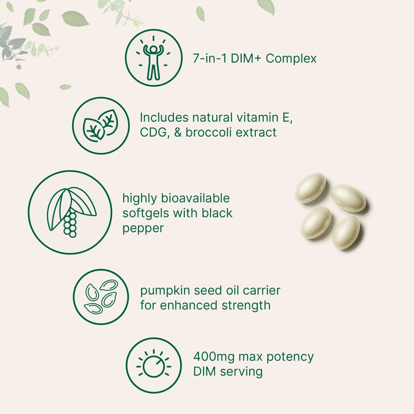 Micro Ingredients DIM+ 400mg with Pumpkin Seed Oil, 240 Softgels