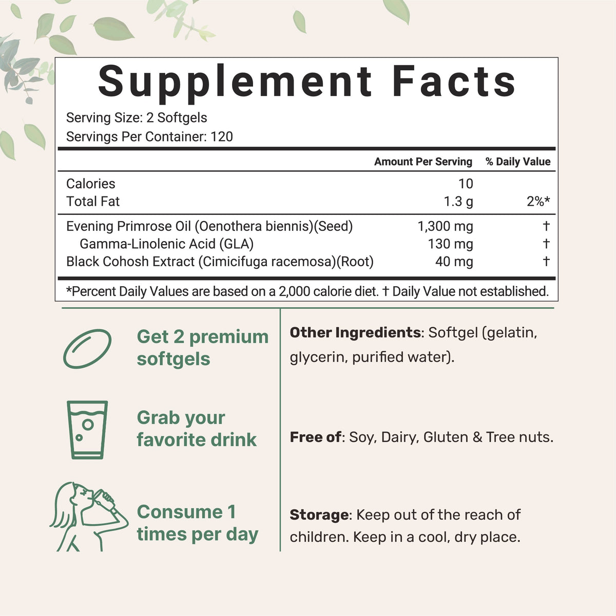 Micro Ingredients Evening Primrose Oil Softgels