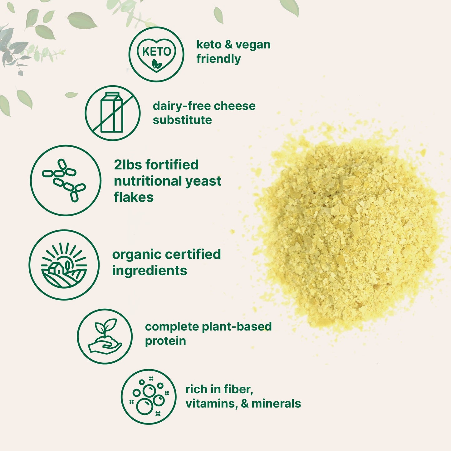Micro Ingredients Organic Fortified Nutritional Yeast Flakes - Gluten Free
