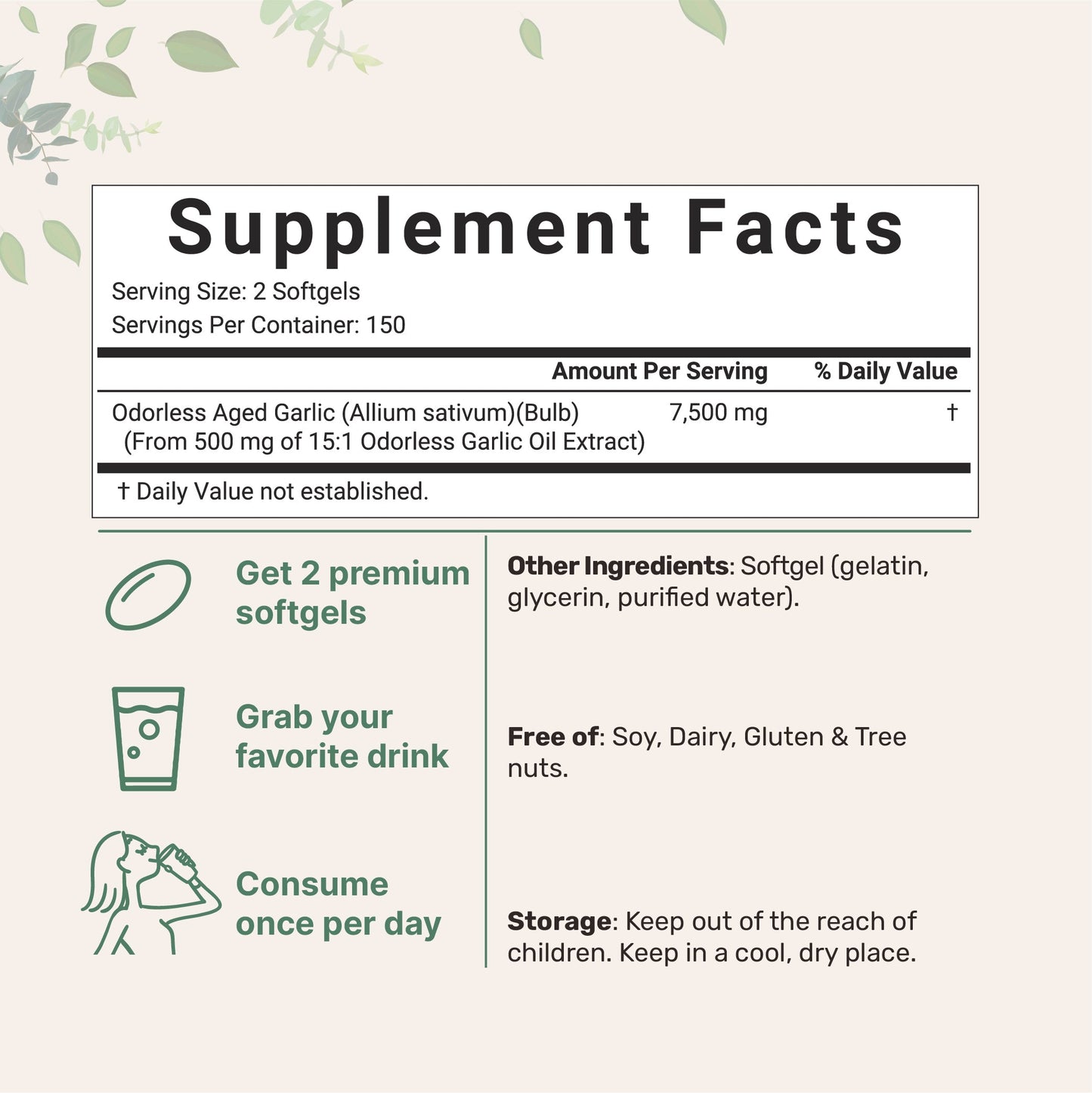 Micro Ingredients Odorless Garlic Softgels