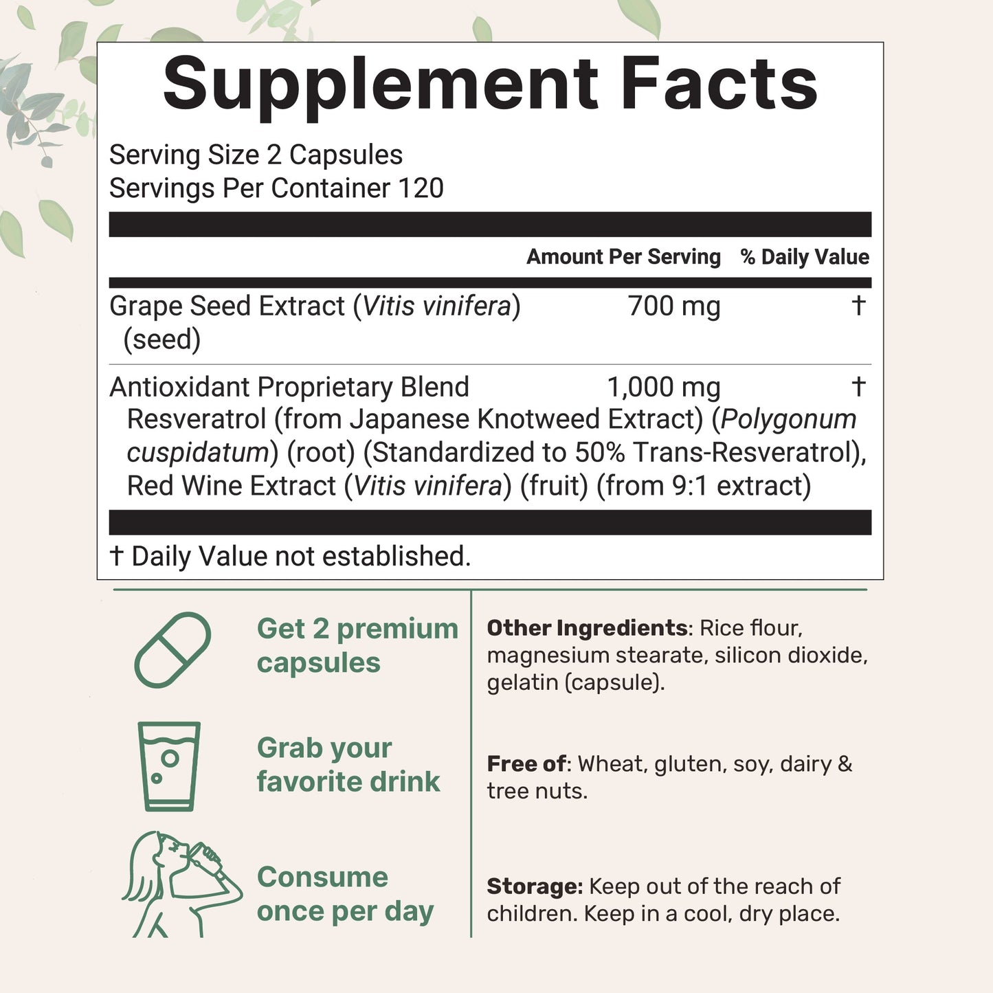 Micro Ingredients Grape Seed Extract, 240 Capsule