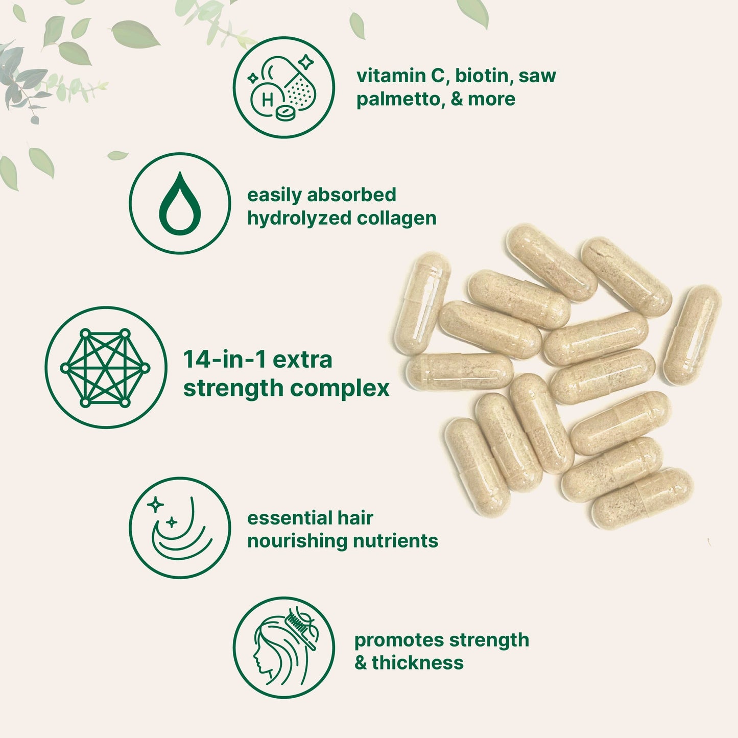 Micro Ingredients Hair Vitamins Complex Capsules