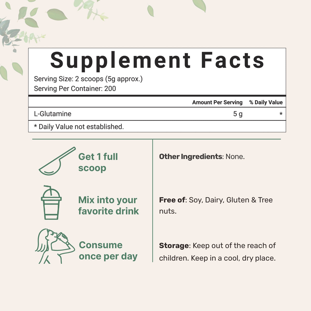 Micro Ingredients L-Glutamine Powder-Optimal Health & Recovery