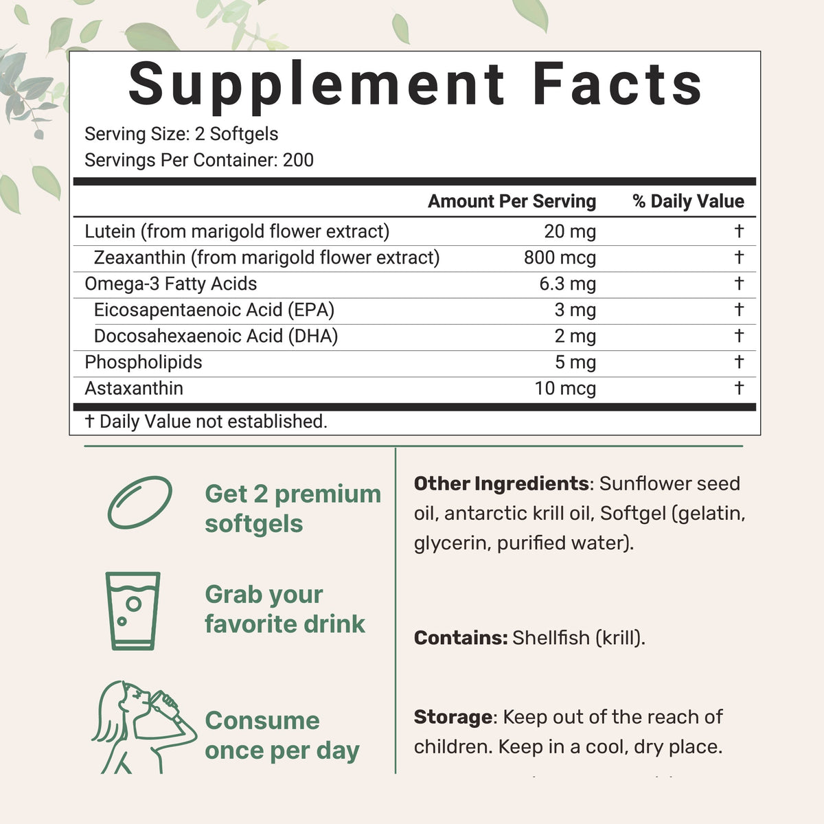 Micro Ingredients Lutein & Zeaxanthin Softgels