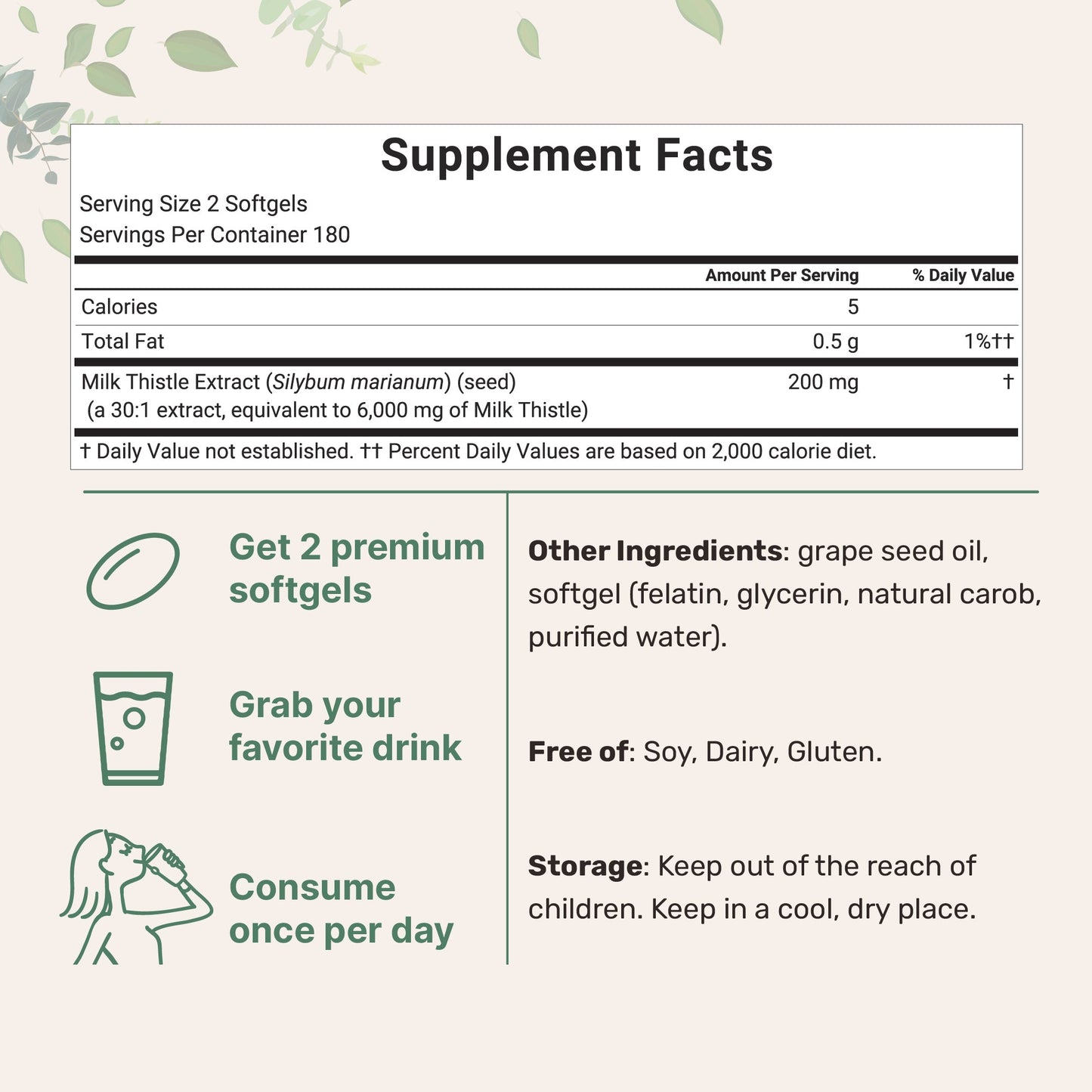 Micro Ingredients Milk Thistle 6,000mg Equivalent, 360 Softgels with Grape Seed Oil