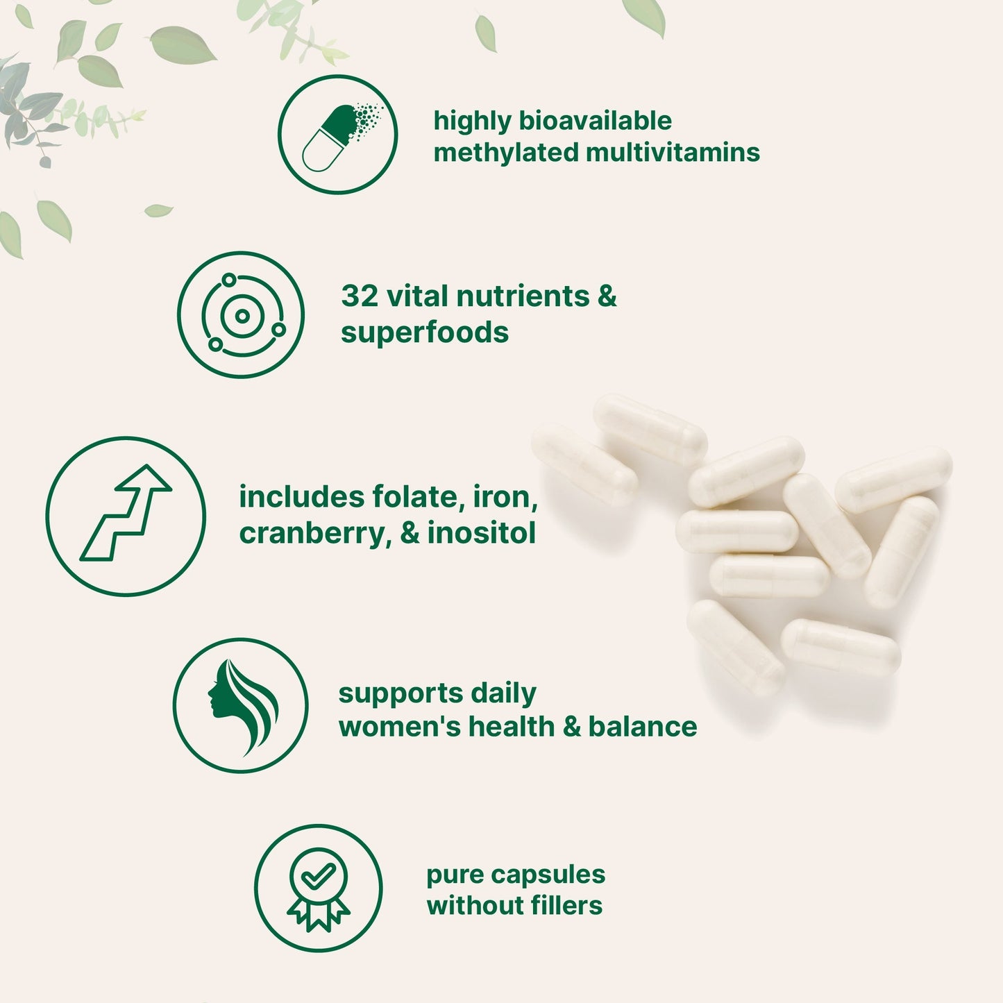 Micro Ingredients Pure Methylated Multivitamin for Women, 240 Capsules
