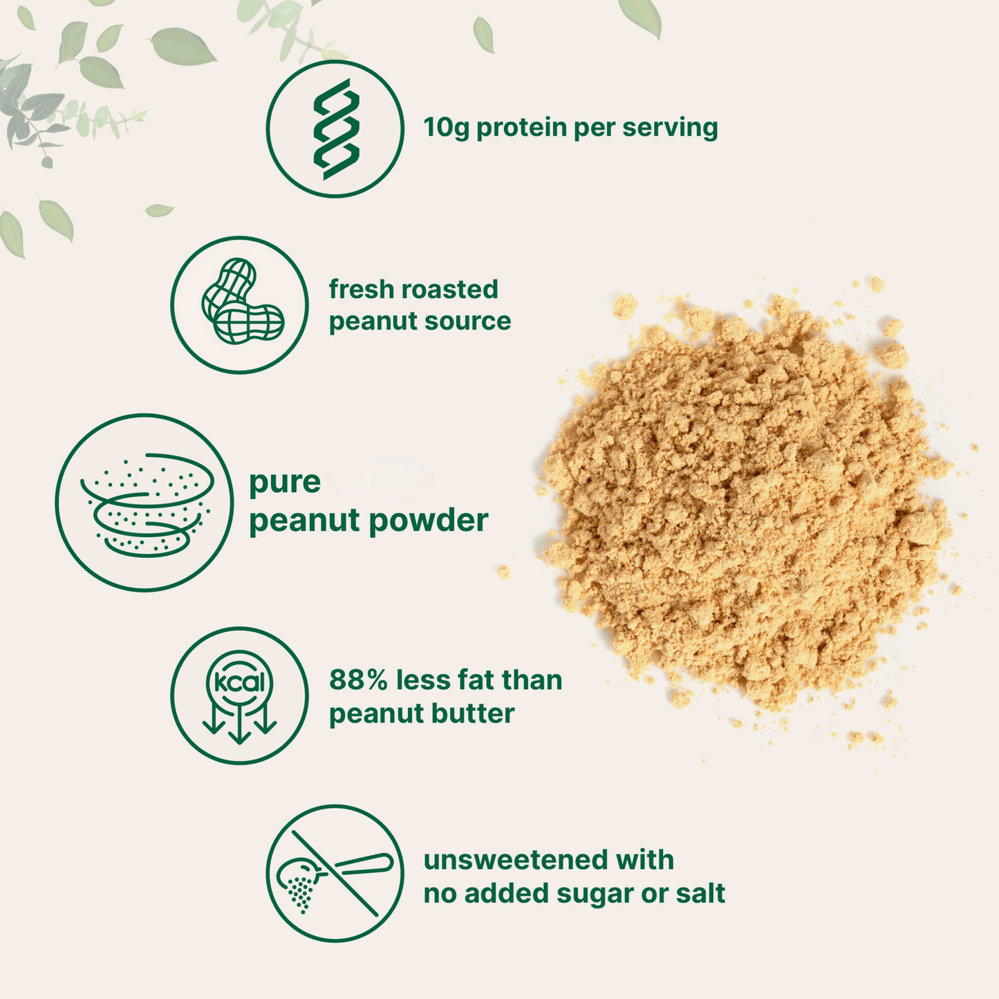 Micro Ingredients Pure Peanut Powder, 4lbs (106 Servings) | 10g Protein & 88% Less Fat