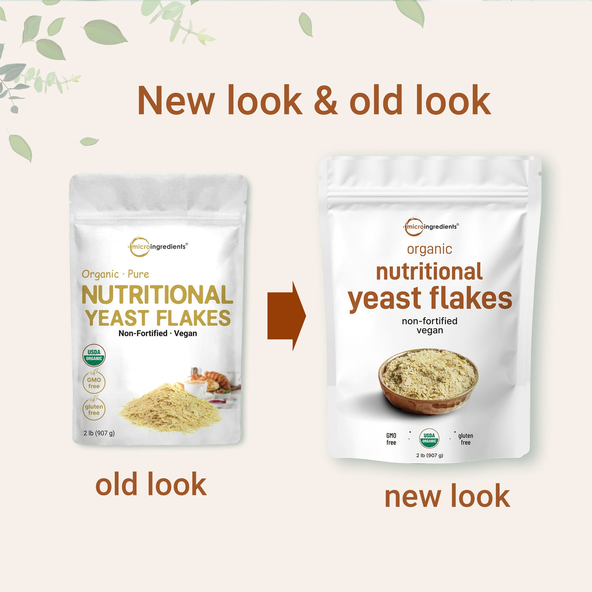 Micro Ingredients Organic Non-Fortified Nutritional Yeast Flakes - Pure & Powdered