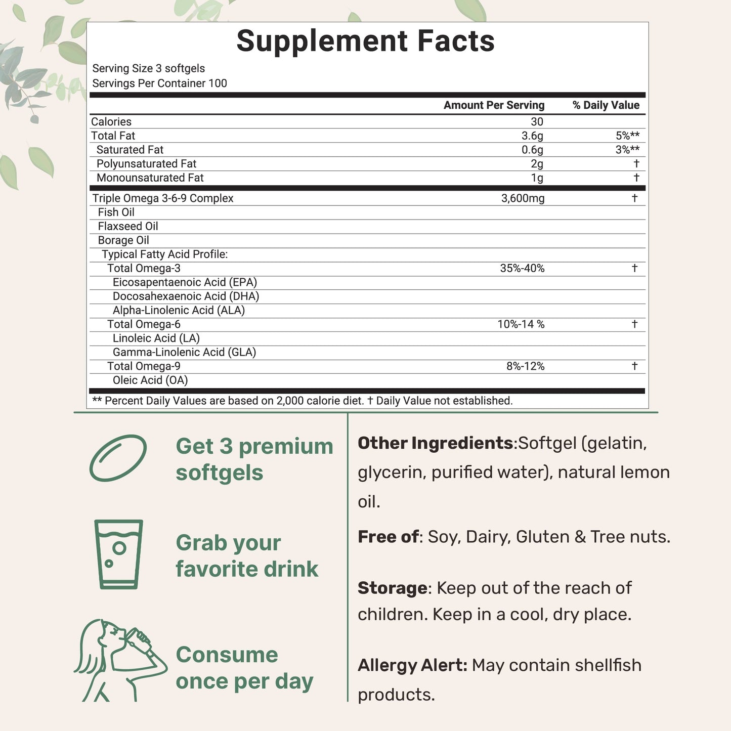 Micro Ingredients Ultra Omega 3-6-9 Softgels