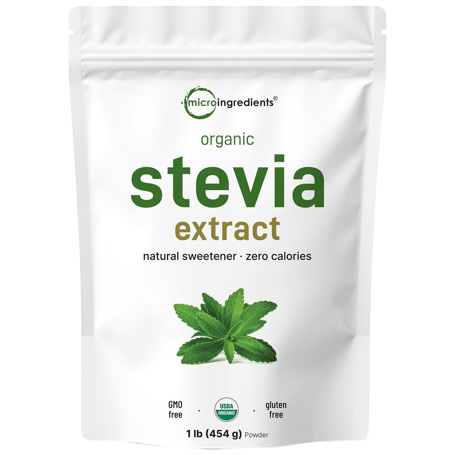 Micro Ingredients Pure Organic Stevia Powder, 1 Pound