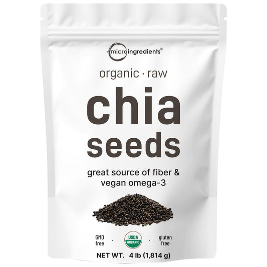 Micro Ingredients Organic Chia Seeds, 4lbs, Raw Chia Seed Source